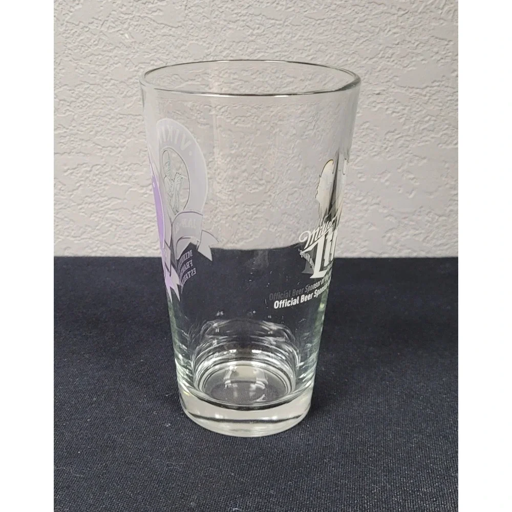Minnesota Vikings Miller Lite Beer Glass 1960 Franchise Established Promo 16oz